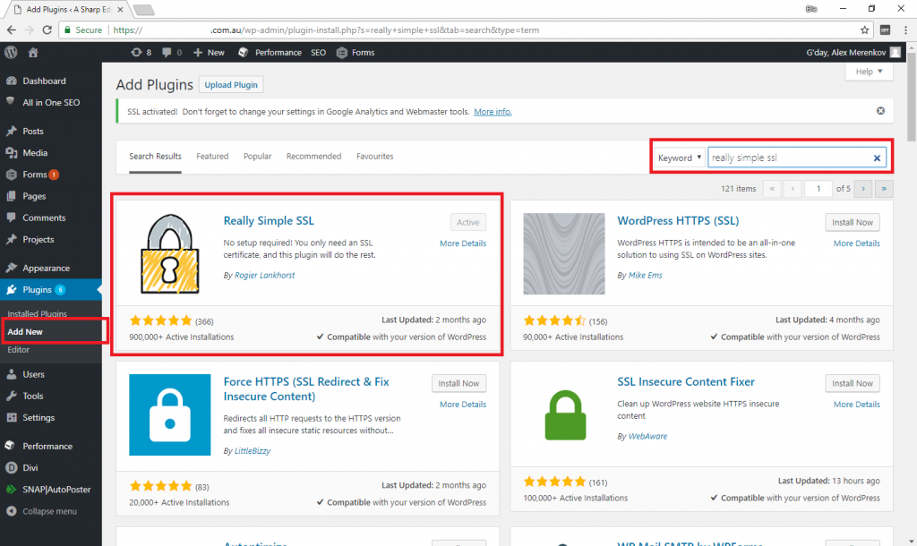 change wordpress to https